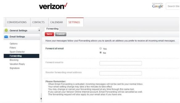 Verizon Webmail Security Flaw
