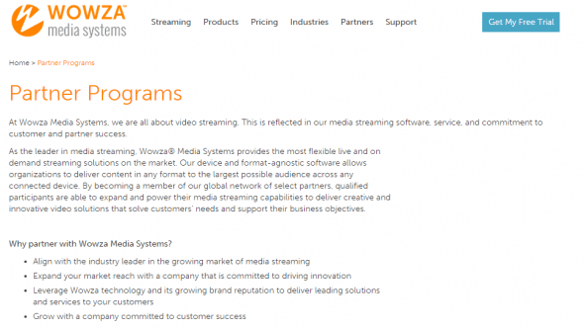 Wowza Partner Program